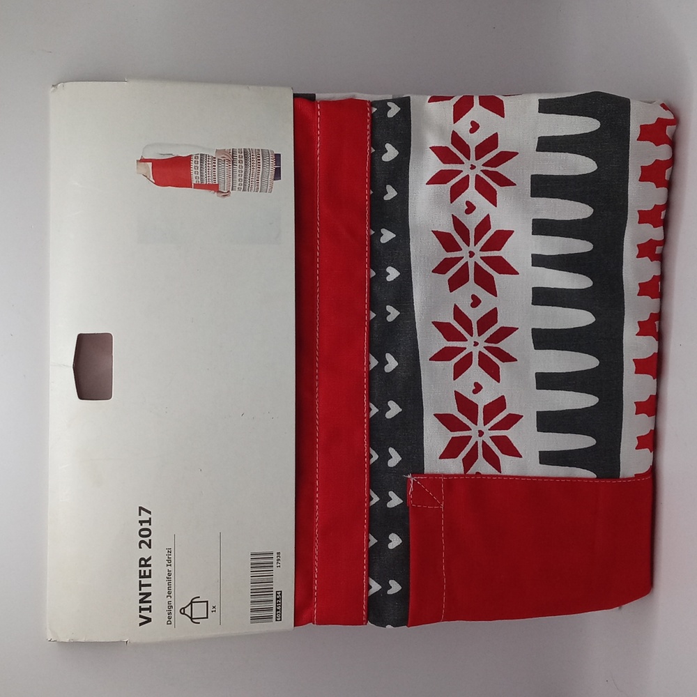 IKEA Adult Size 1X CHEF APRON (VINTER 2017) Red/White/Black Brand New